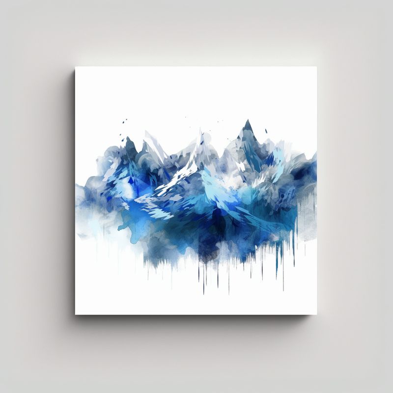 GENERICO - Cuadro Abstracto Regalo Brushtrokes Estilo 60x60 Cm