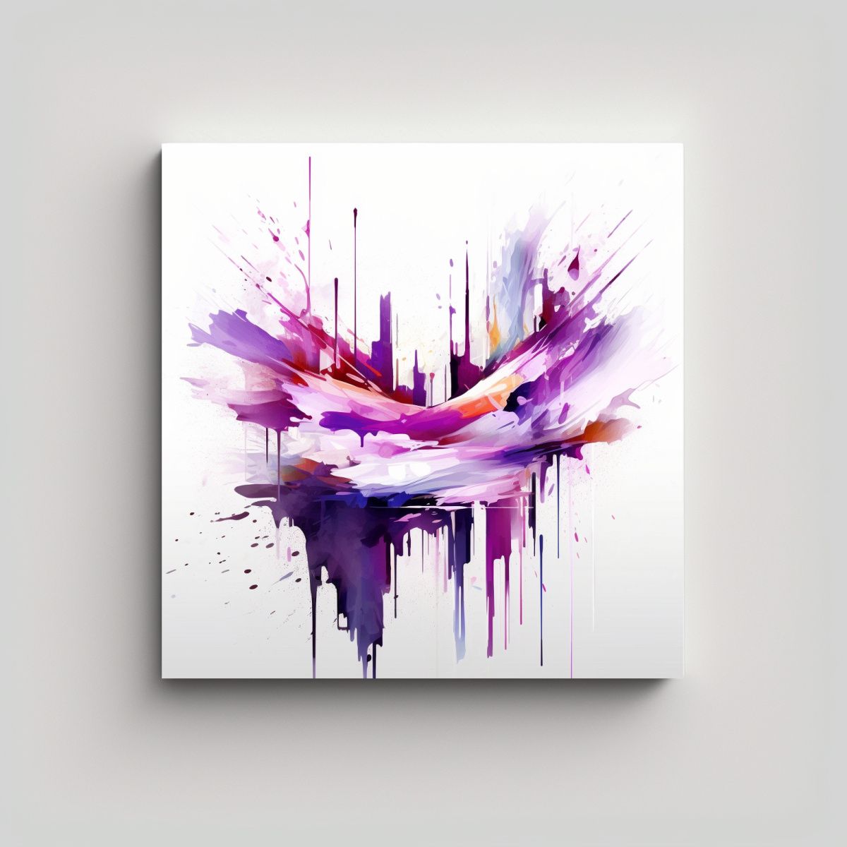 GENERICO - Pintura Abstracta En Bastidor Con Protagonismo De 60x60 Cm