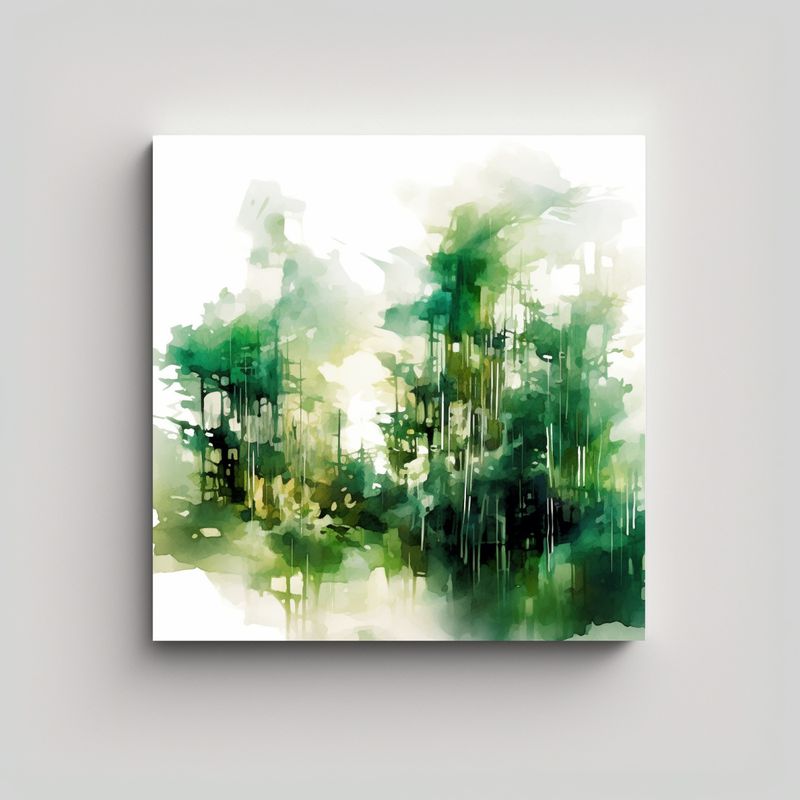 GENERICO - Cuadro Abstracta De Caballero Con Pinceladas 90x90 Cm