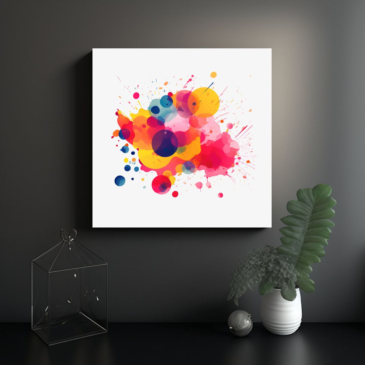 GENERICO - Pintura Decorativa Para Paredes Con Diseño 70x70 Cm