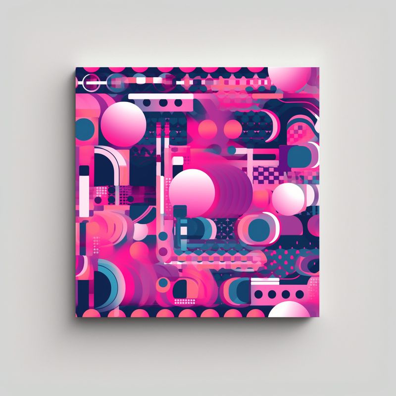 GENERICO - Patrón Abstracto Inspirado En La Geometría Para 90x90 Cm
