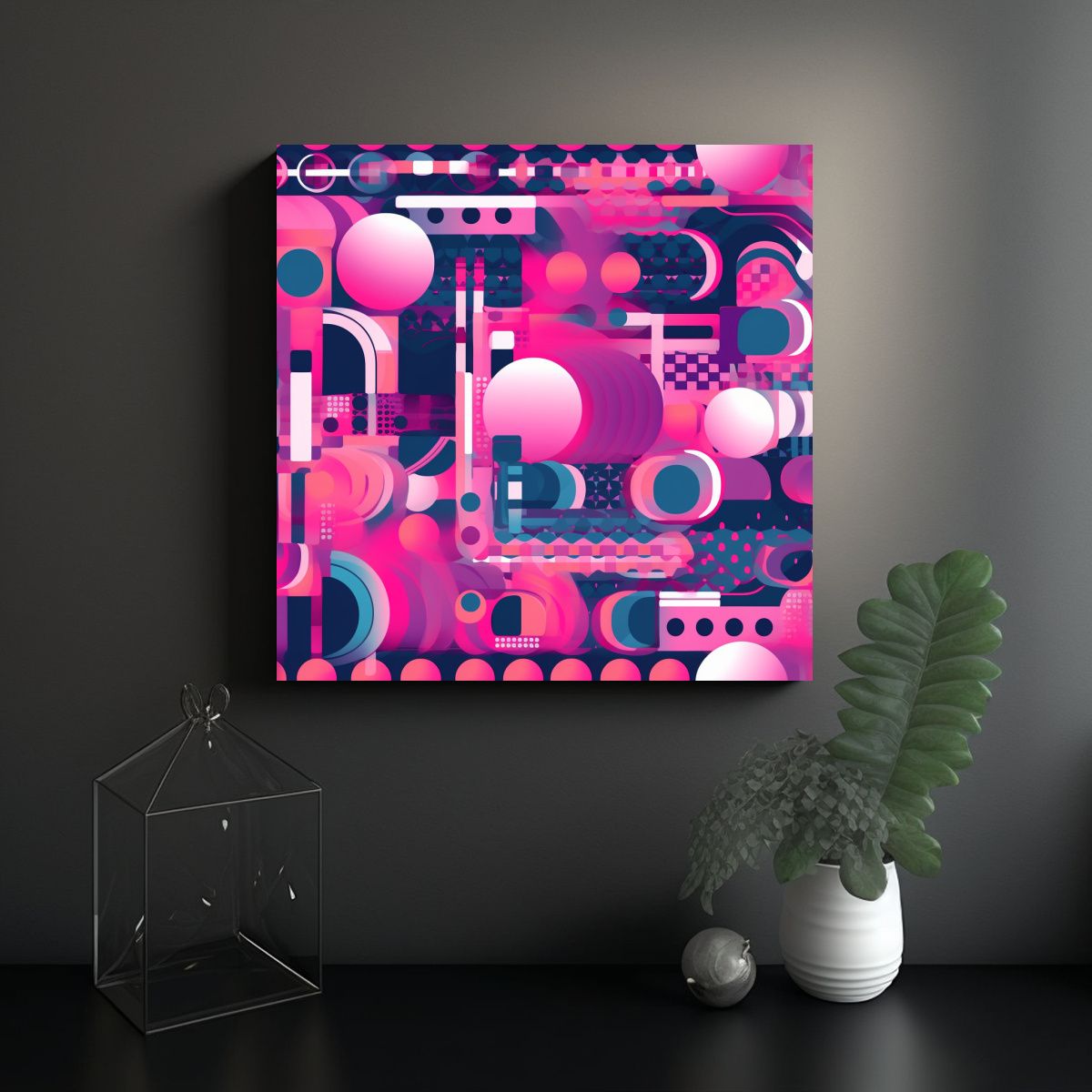 GENERICO - Patrón Abstracto Inspirado En La Geometría Para 60x60 Cm