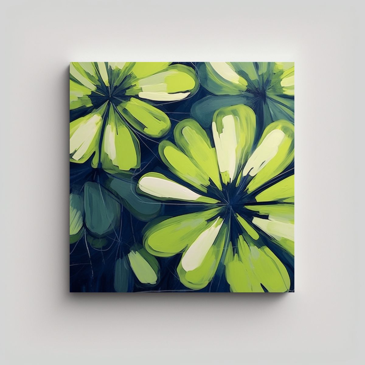 GENERICO - Cuadro Abstracto Armónico En Lienzo De Gran 60x60 Cm