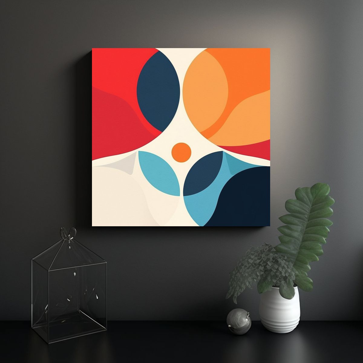 GENERICO - Cuadro Moderno Equilibrio Visual Minimalista En 50x50 Cm