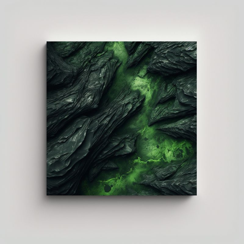 GENERICO - Textura De Roca Demoníaca Negra Para Decoración 90x90 Cm