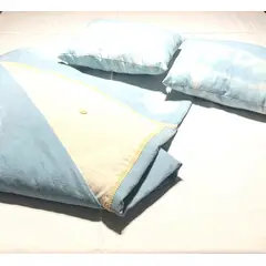 GOIC DISEÑOS - MANTA REVERSIBLE DOS COJINES ALGODÓN HECHO A MANO DISEÑO EXCLUSIVO