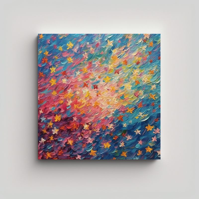 GENERICO - Pintura Impresionista De Arte Decoración 90x90 Cm