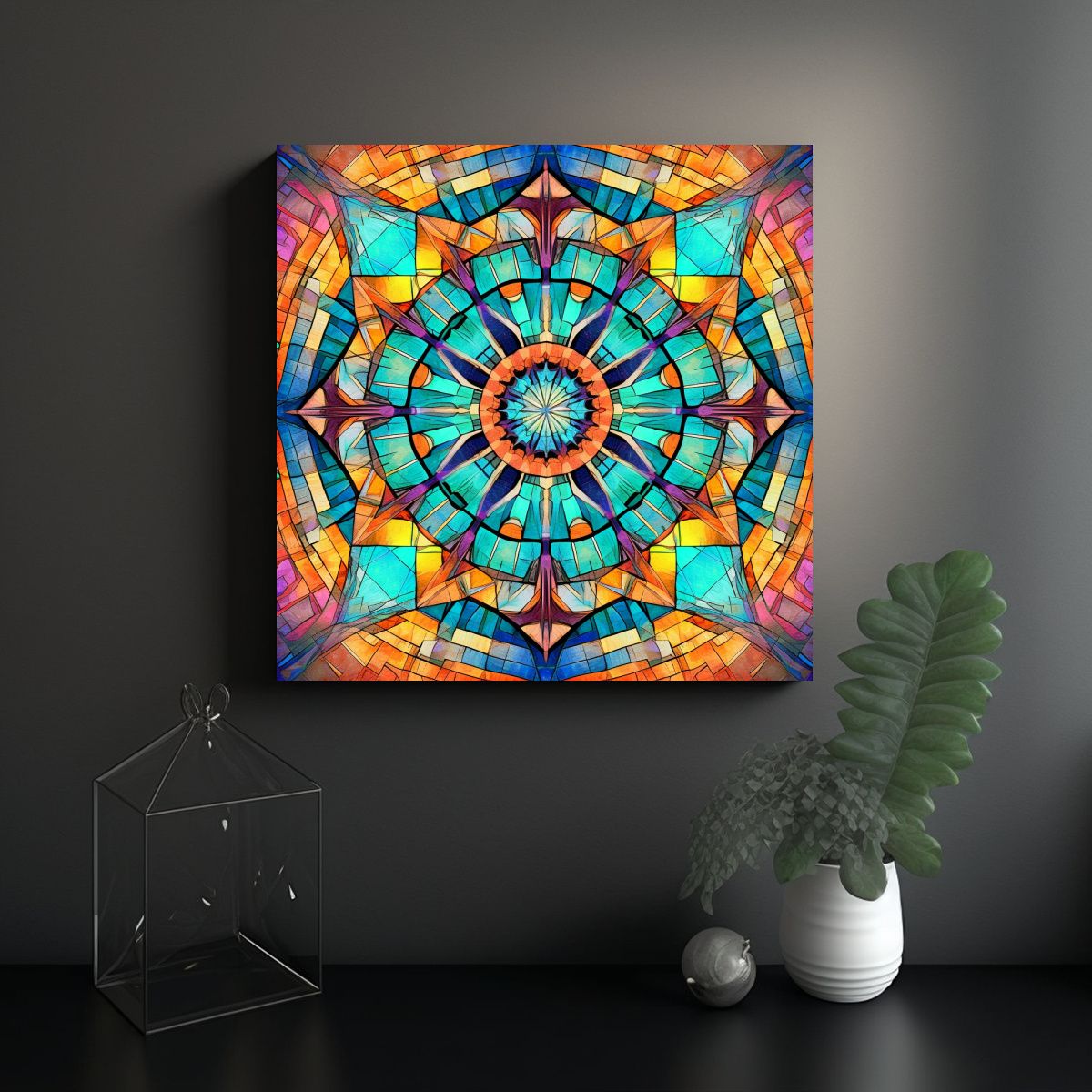 GENERICO - Cuadro Decorativo Kaleidoscopio Para Hogar Con 70x70 Cm