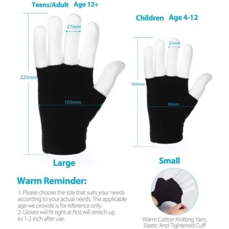 IRM - Guantes Magicos Luces Led Colores 6 Modos Iluminacion