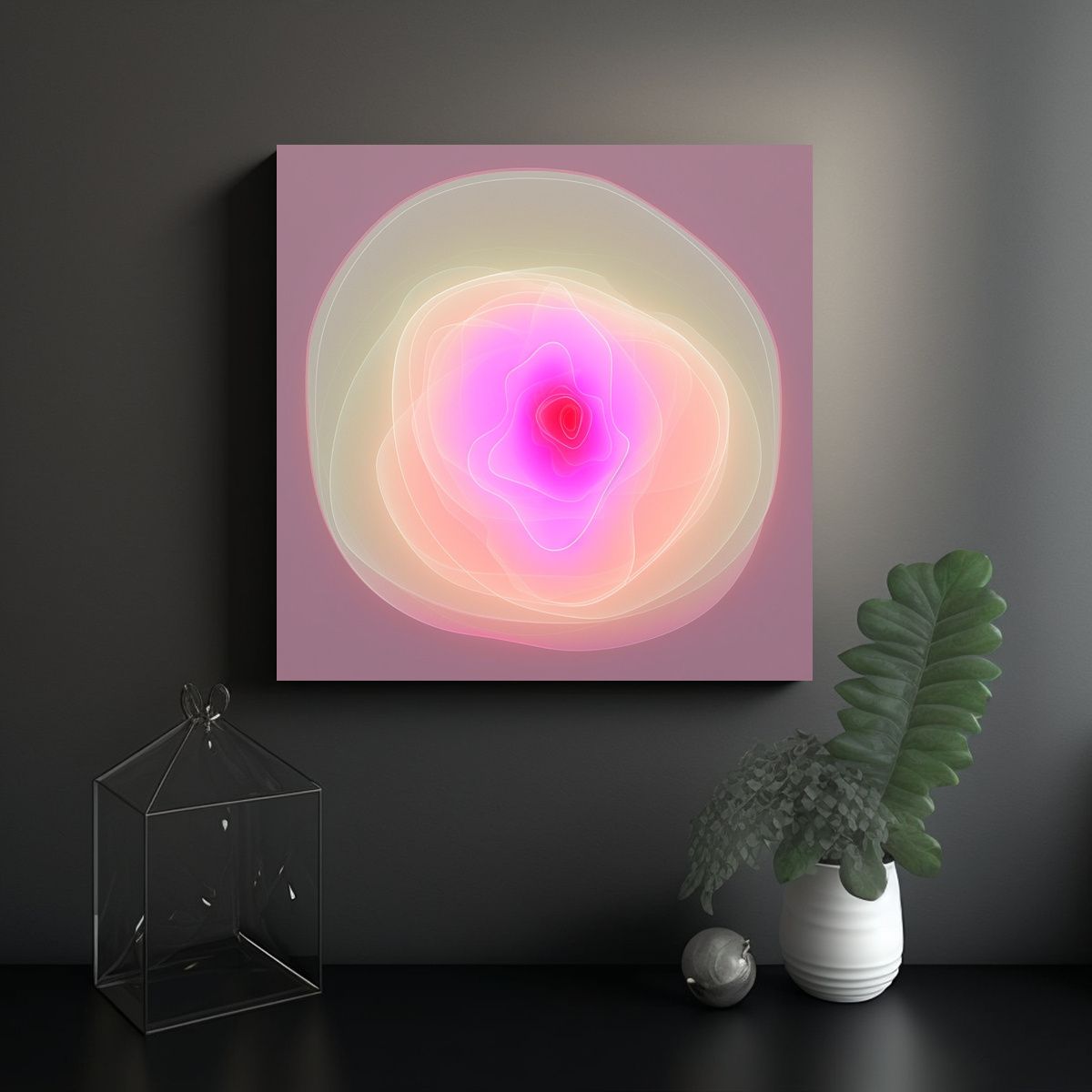 GENERICO - Cuadros Decorativos Neón Para Crear Una Aura De 70x70 Cm