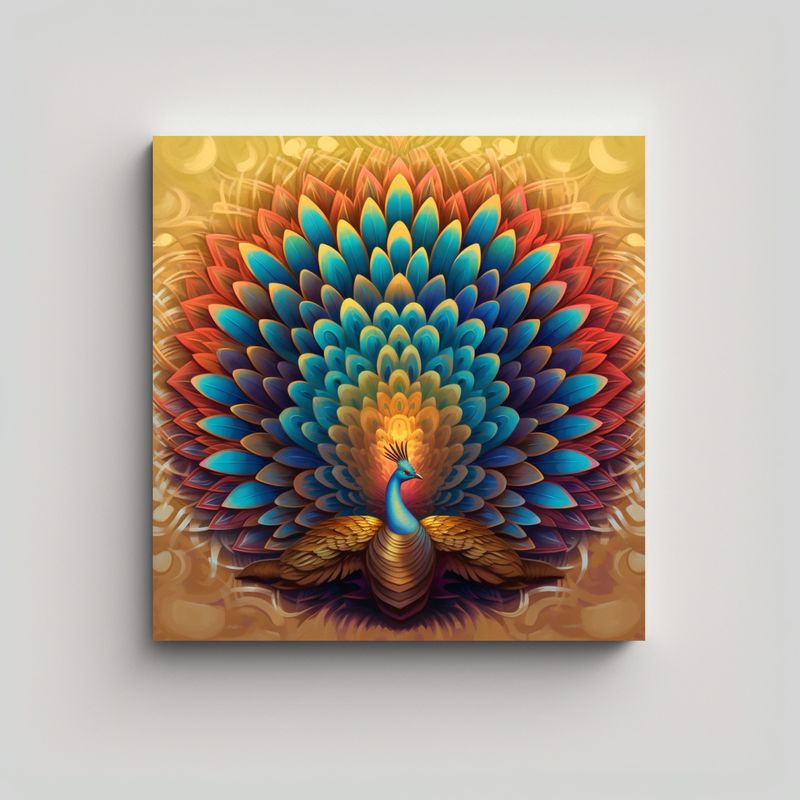 GENERICO - Mandala Psicodélico Con Patrón De Pinturas 80x80 Cm