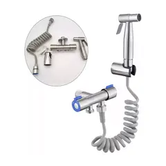 GENERICO - Juego Completo Llave Bidet Ducha Arabe Para Baño Wc