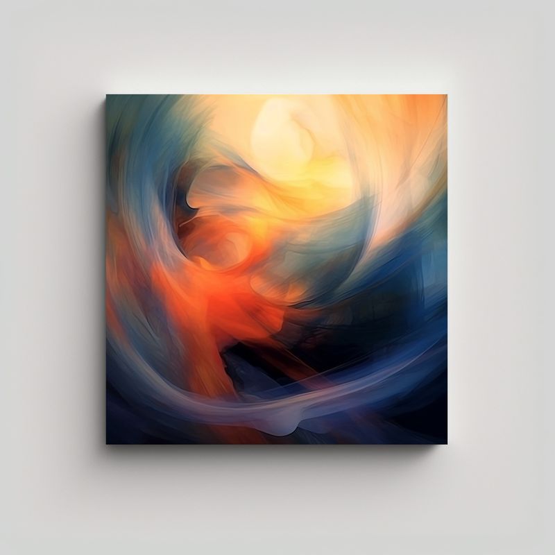 GENERICO - Arte Tema Efecto Visual Estilo Moderno Con 80x80 Cm
