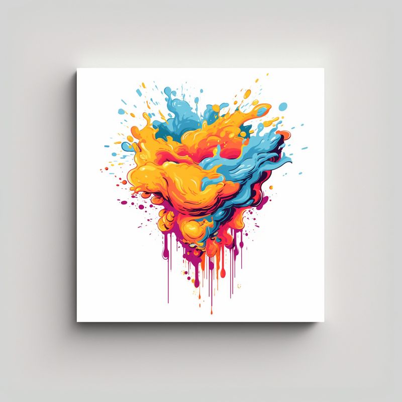 GENERICO - Arte De Pared Minimalista Multicolor Para O Lienzo 90x90 Cm