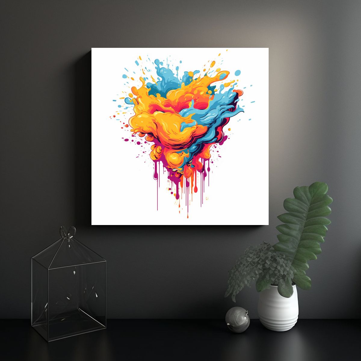 GENERICO - Arte De Pared Minimalista Multicolor Para O Lienzo 80x80 Cm