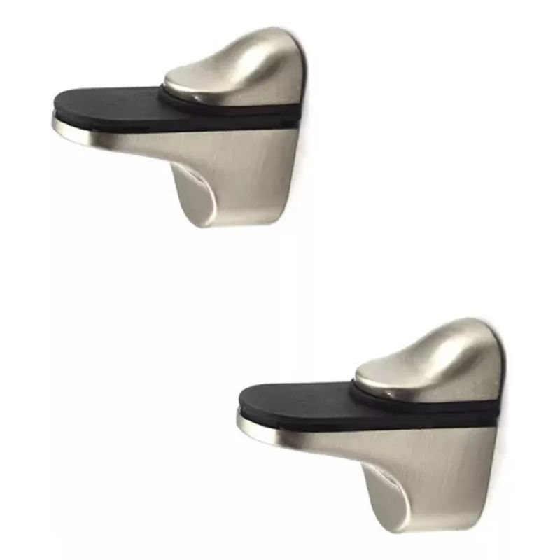 GENERICO - Soporte Repisa Vidrio  Cromado Mate De 3 A 20 mm 2 Unidades