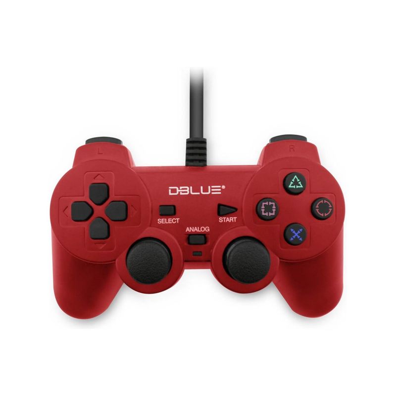 DBLUE - Joystick Usb Pc Con Vibración Color Rojo - SC