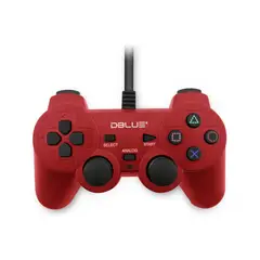 DBLUE - Joystick Usb Pc Con Vibración Color Rojo - SC
