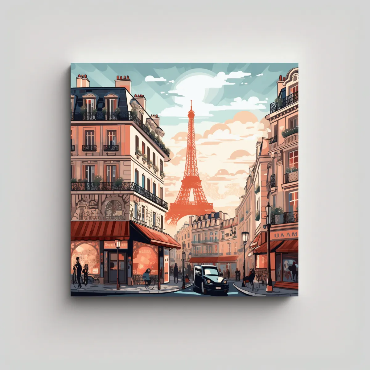 GENERICO - Reflejo De París: Cuadro De Cuadro De Arte Fino 70x70 Cm