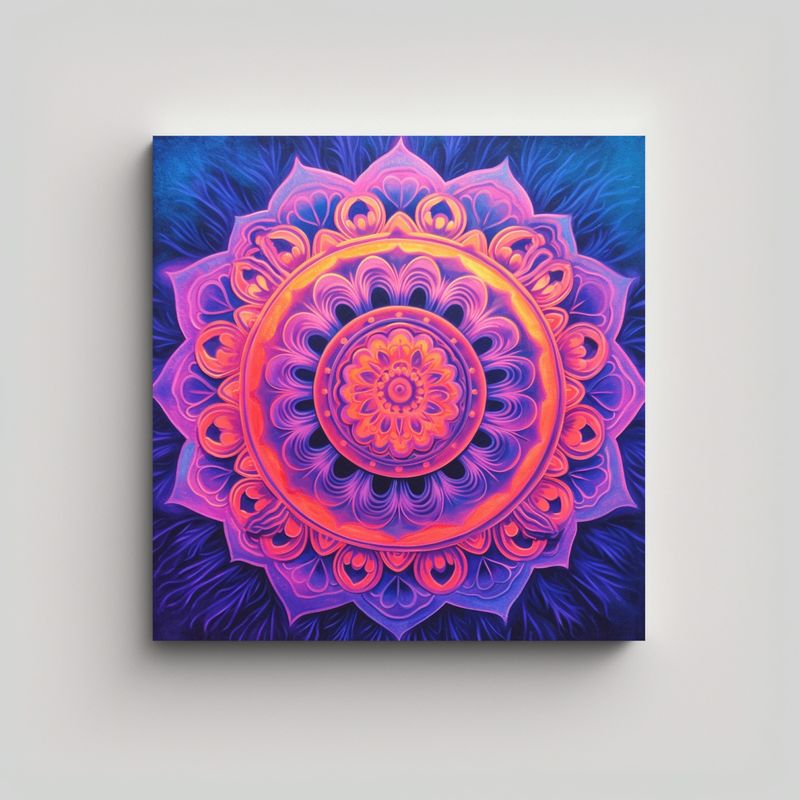 GENERICO - Cuadros Decorativos Estilo Galería: Mandalas 90x90 Cm