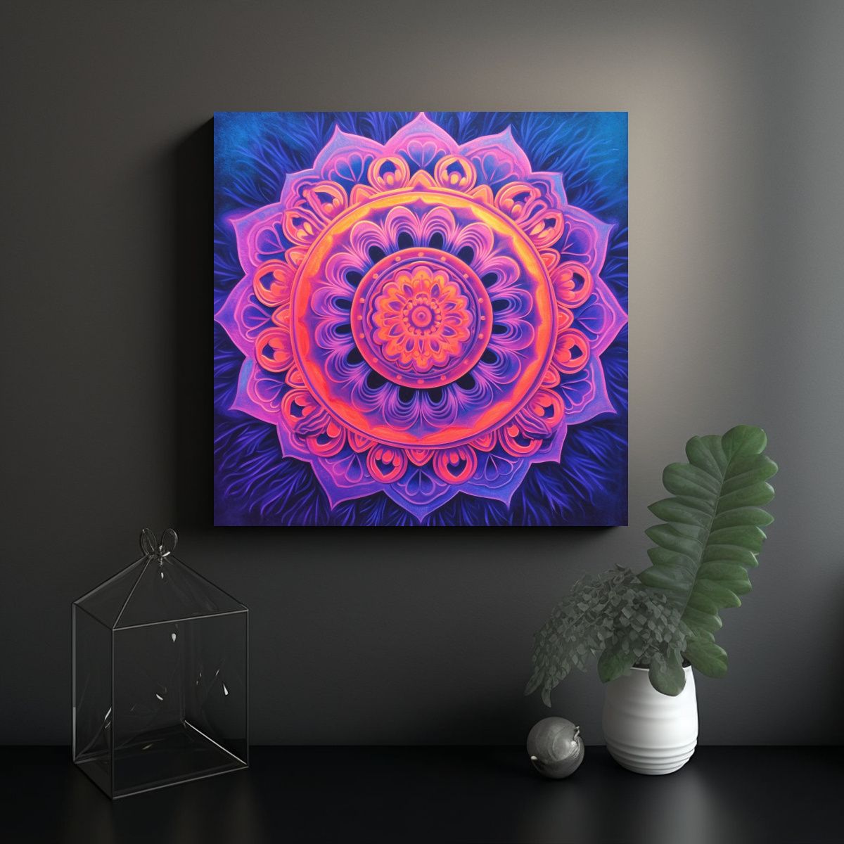 GENERICO - Cuadros Decorativos Estilo Galería: Mandalas 70x70 Cm