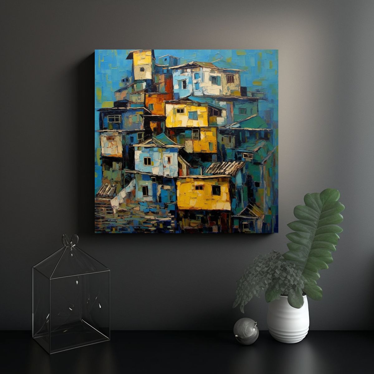GENERICO - Cuadro Patron De Santo Mart Pintura Al óleo De 50x50 Cm