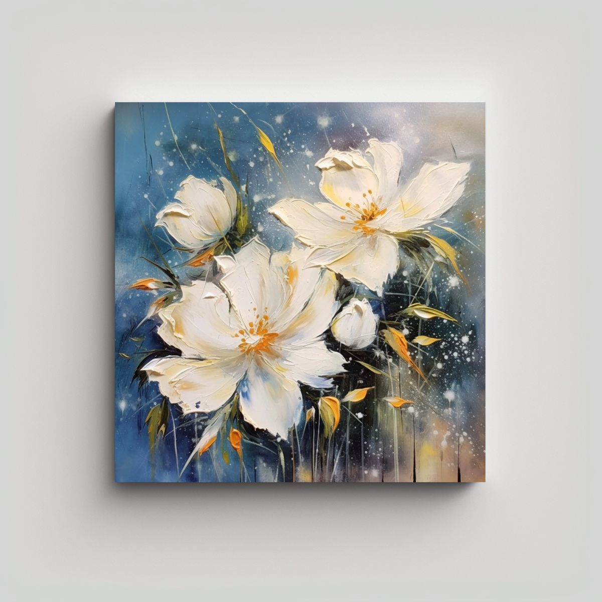 GENERICO - Pintura En Lienzo Abstracta Con Relieve De 70x70 Cm