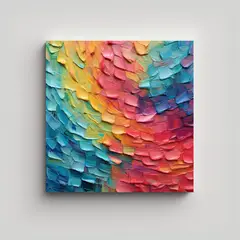 GENERICO - Cuadros Decorativos Con Texturas Coloridas En 60x60 Cm