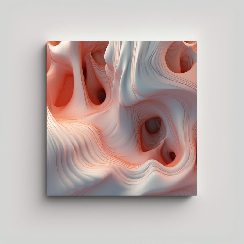 GENERICO - Cuadro Vintage Belleza Neumorphism Arte Abstracto 90x90 Cm