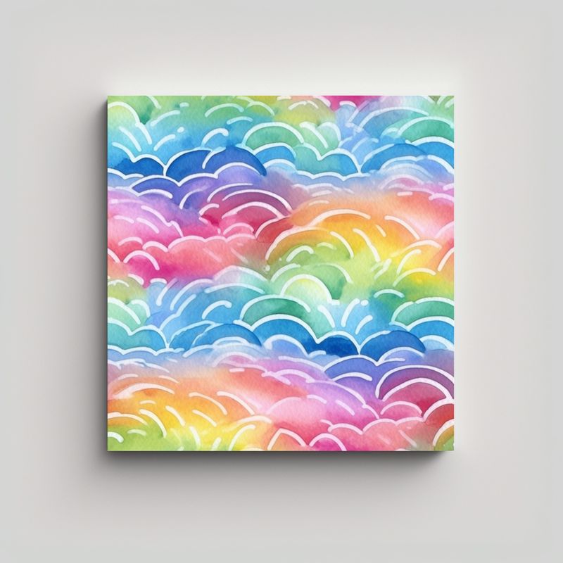 GENERICO - Pinturas De Fantasía Acuarela Arcoíris Para 60x60 Cm