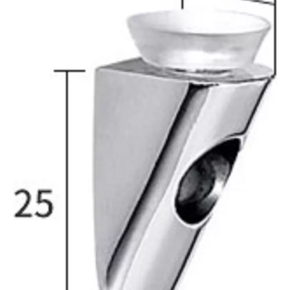 GENERICO - Soporte Repisa Mueble  Vidrio Sobrepuesto Ventosa 8psc