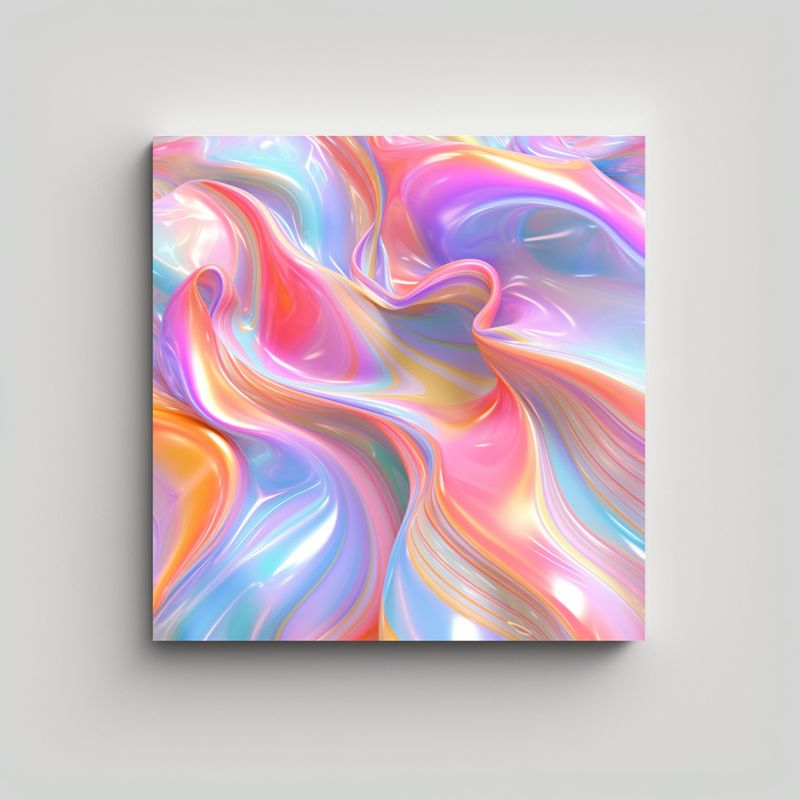 GENERICO - Fondo Arco Iris Estilo Dist. Acuarela Arte Visual 70x70 Cm