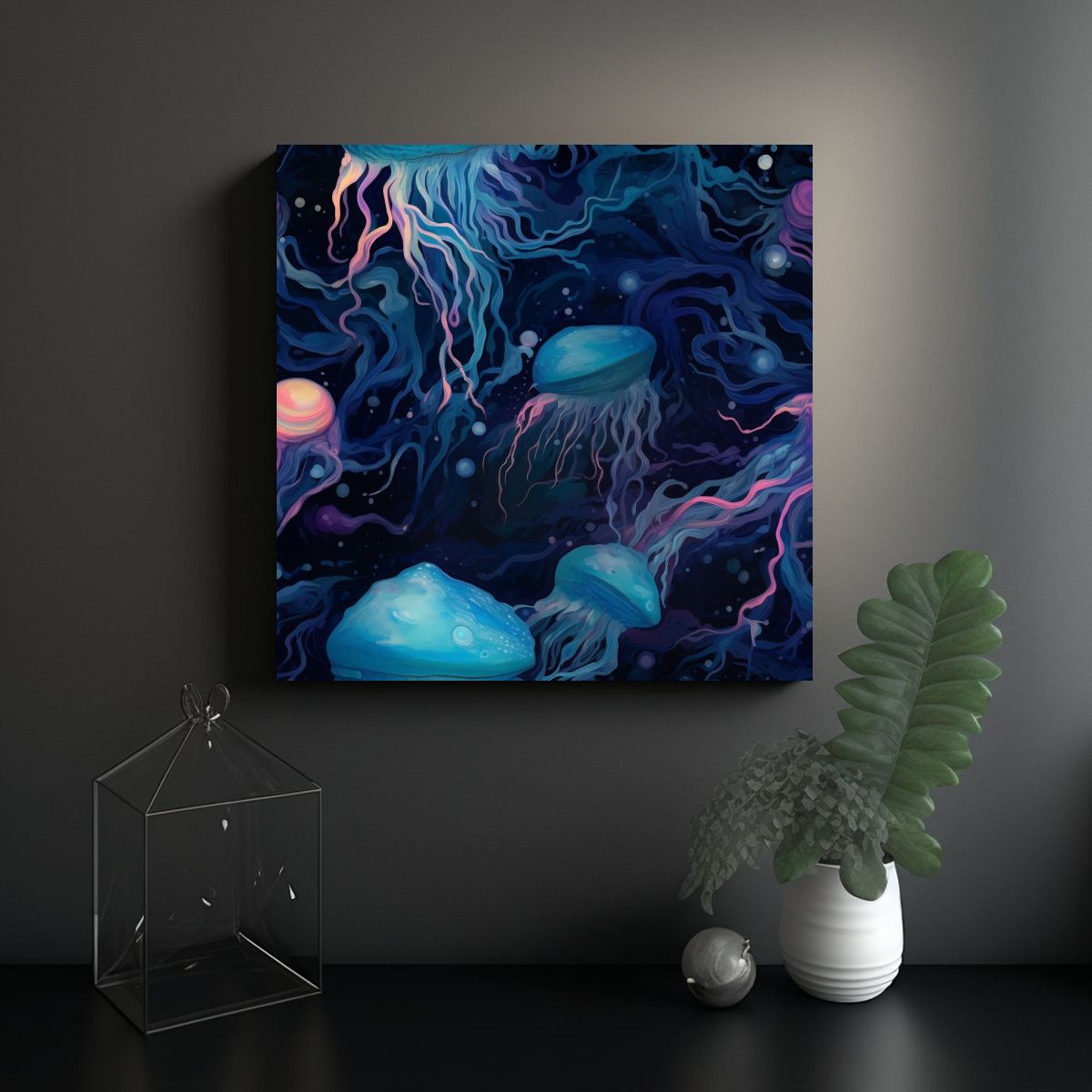 GENERICO - Pinturas Acrílicas De Criaturas Bioluminosas 80x80 Cm