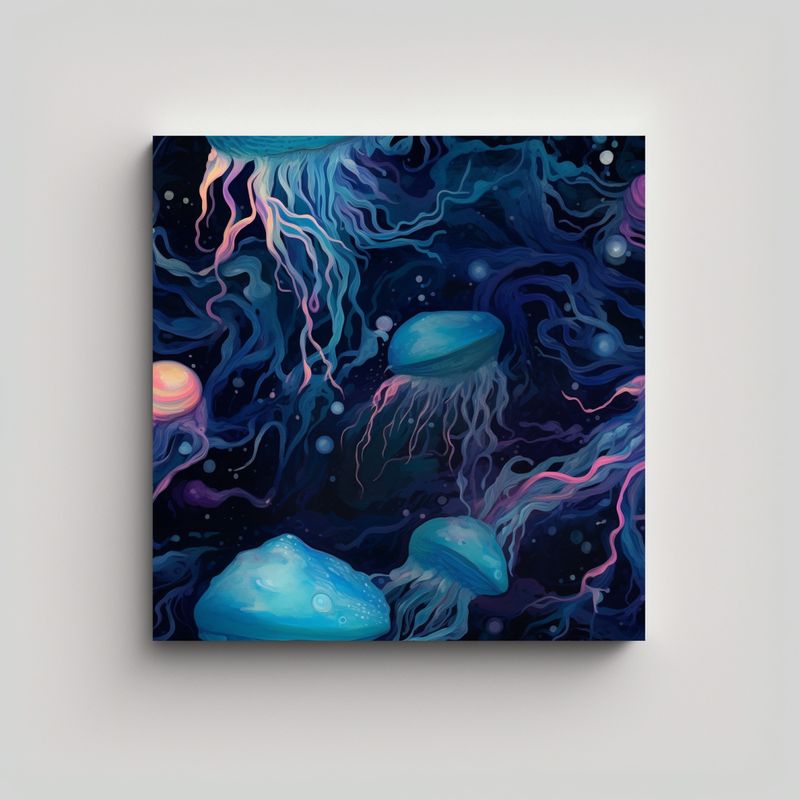 GENERICO - Pinturas Acrílicas De Criaturas Bioluminosas 60x60 Cm