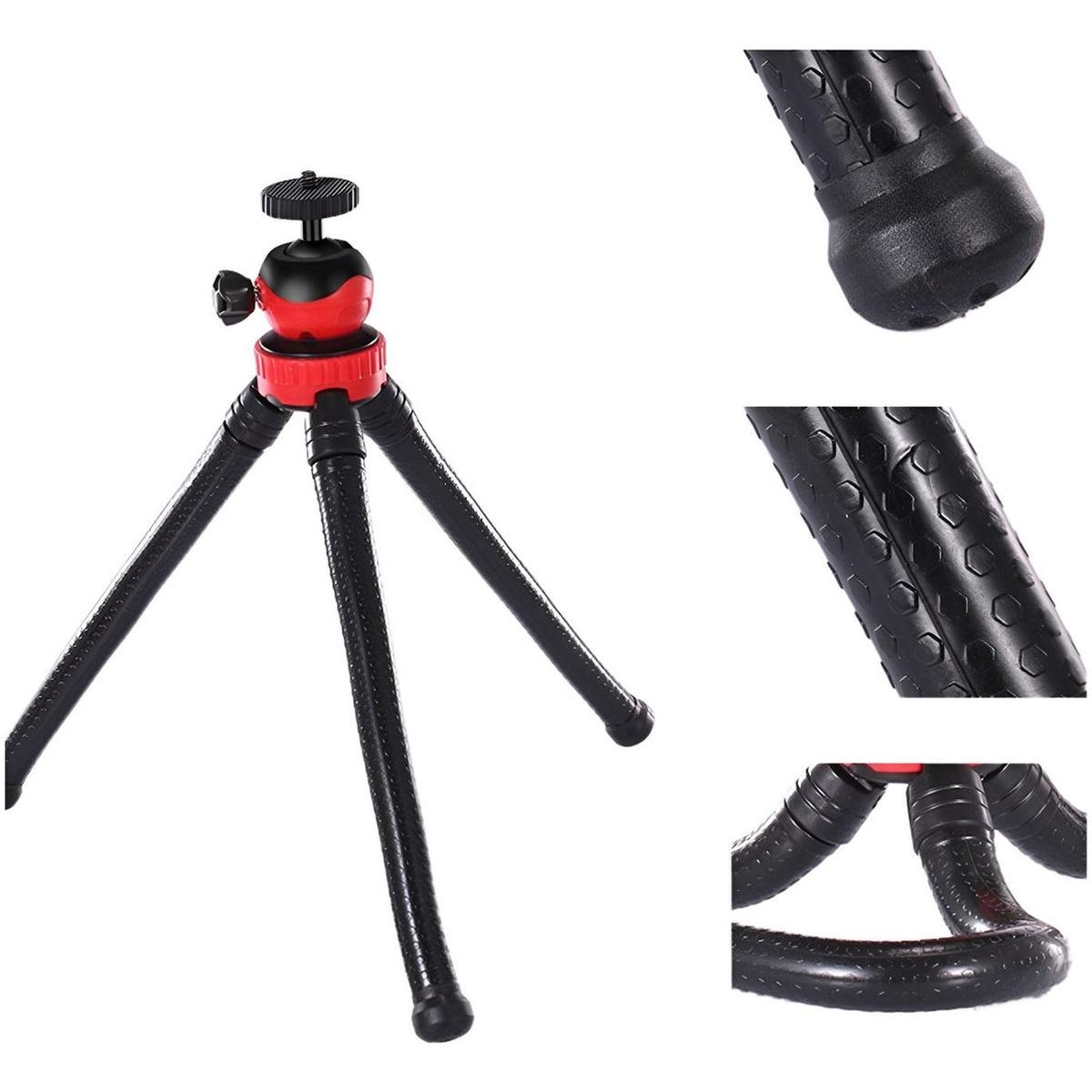 IMPORTCLICK - Kit Streaming Smartphone Trípode Flexible Luz Micrófono Con Control Remoto
