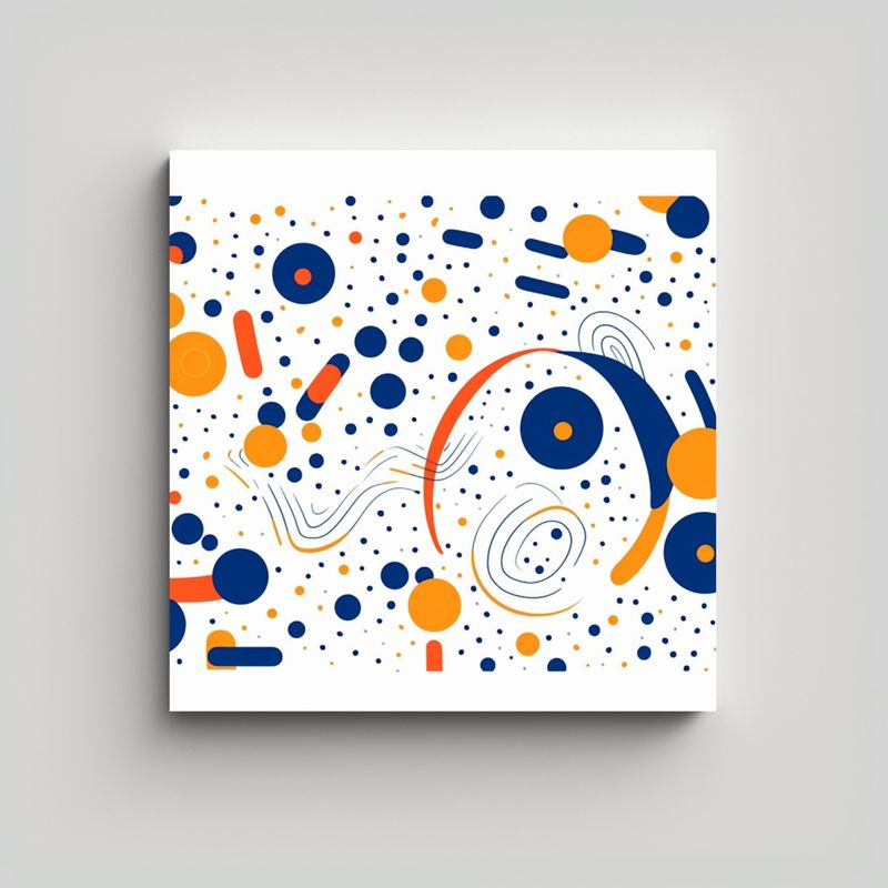 GENERICO - Cuadro De Decoración Con Patrón De Línea Azul 80x80 Cm