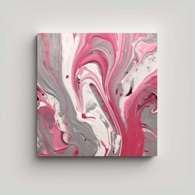 GENERICO - Pintura Abstracta Creativa En Estilo De Pigmentos 70x70 Cm