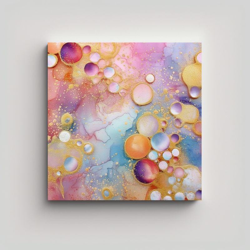 GENERICO - Pintura Decorativa Para Baño En Papel Acuarela 90x90 Cm