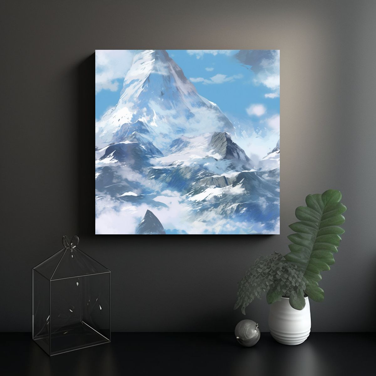 GENERICO - Pintura De Pared Estilo Berkey Y Cr: Matterhorn 70x70 Cm