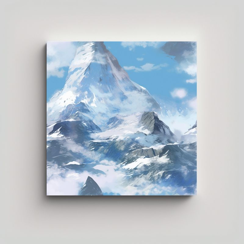 GENERICO - Pintura De Pared Estilo Berkey Y Cr: Matterhorn 60x60 Cm