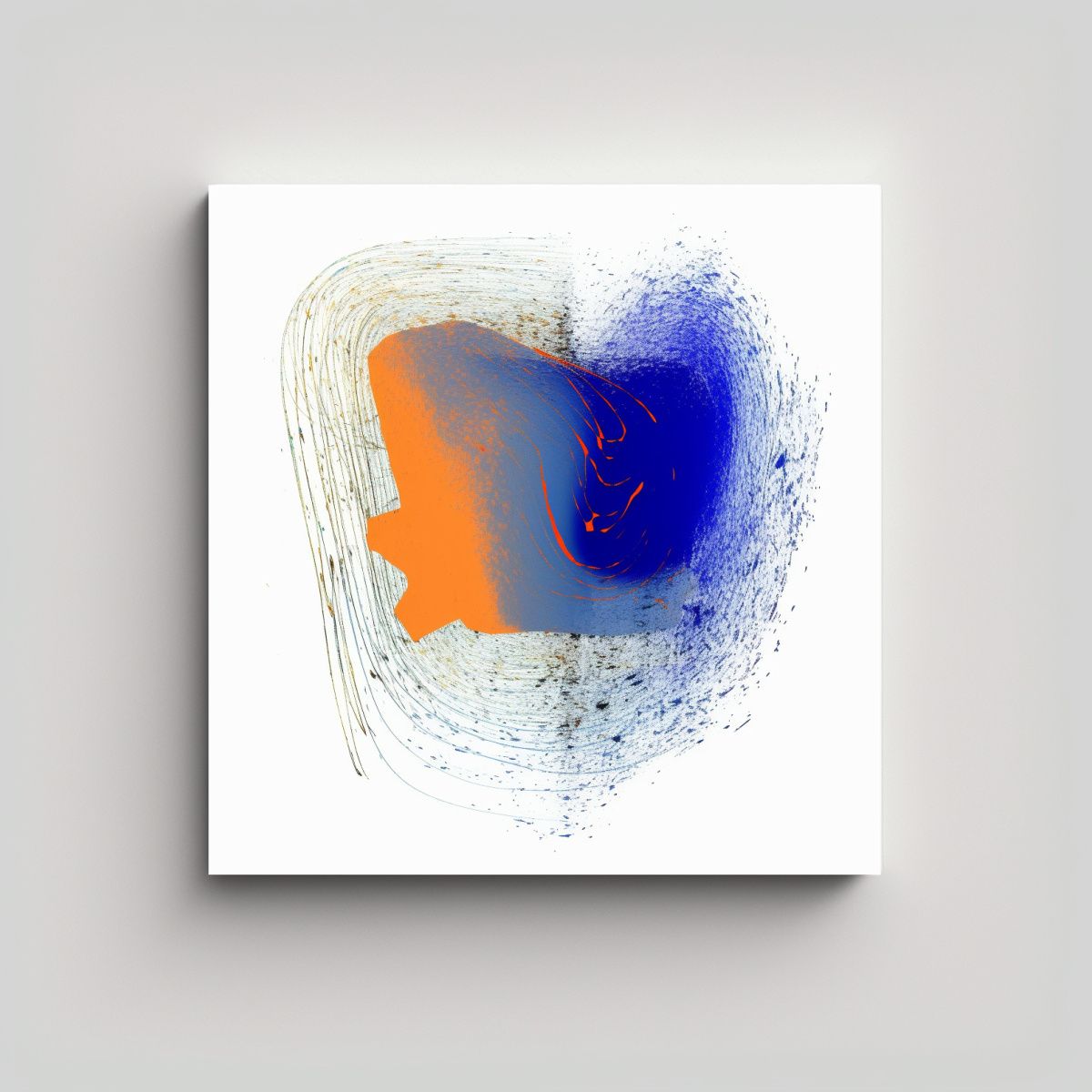 GENERICO - Cuadro Decorativo Tela Con Forma Moderna De Zorro 80x80 Cm