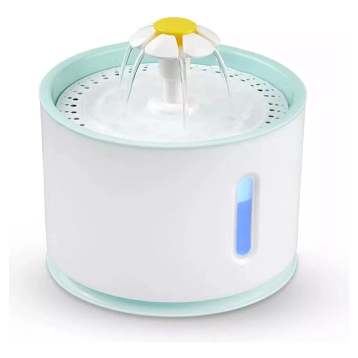 IMPORTCLICK - Bebedero Fuente Eléctrico Agua Mascotas 2.4 L Color Blanco Celeste IMPORTCLICK