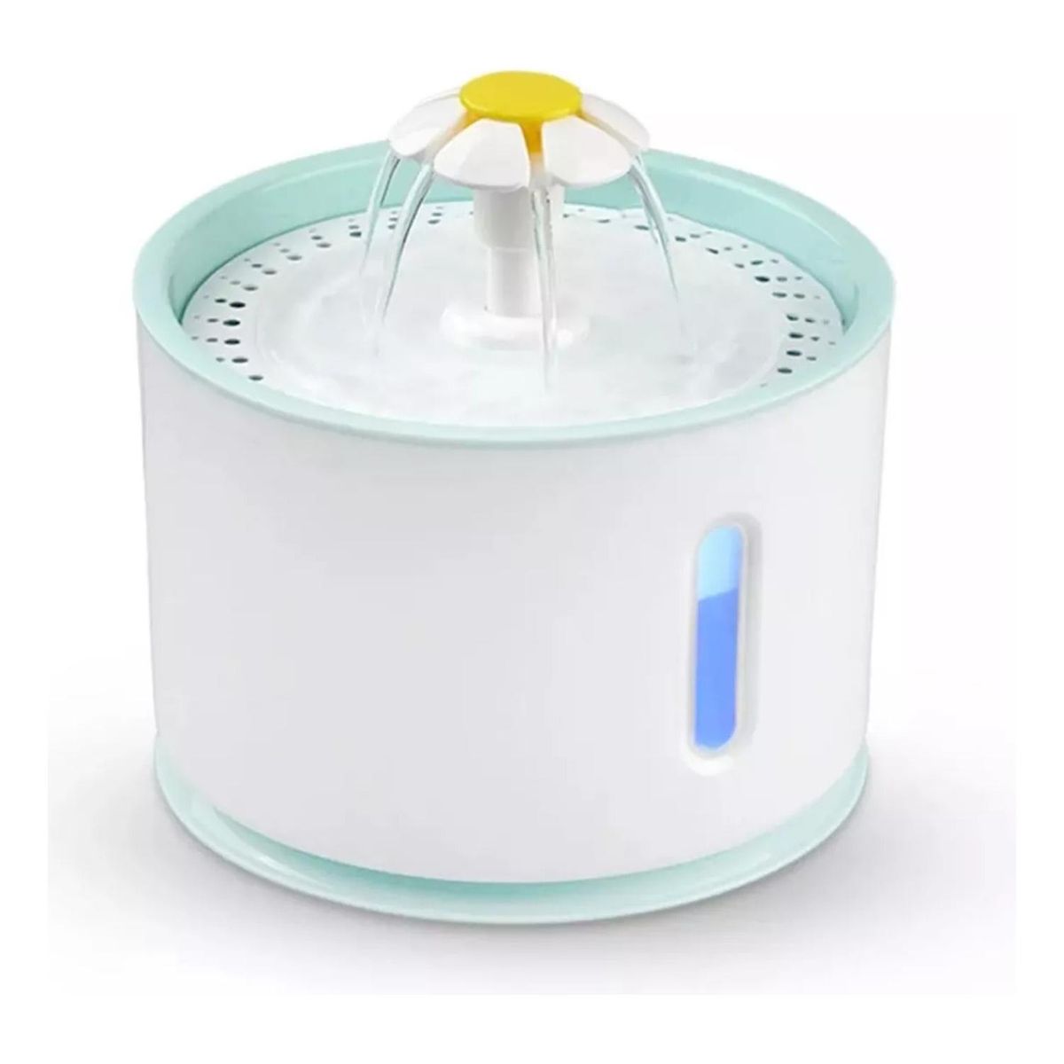 IMPORTCLICK - Bebedero Fuente Eléctrico Agua Mascotas 2.4 L Color Blanco Celeste IMPORTCLICK
