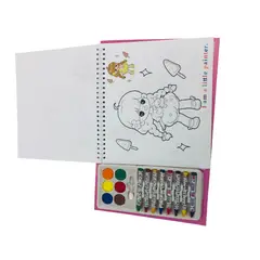 GENERICO - Maletin Cuaderno Dibujo Animados Crayones Acuarela Niña