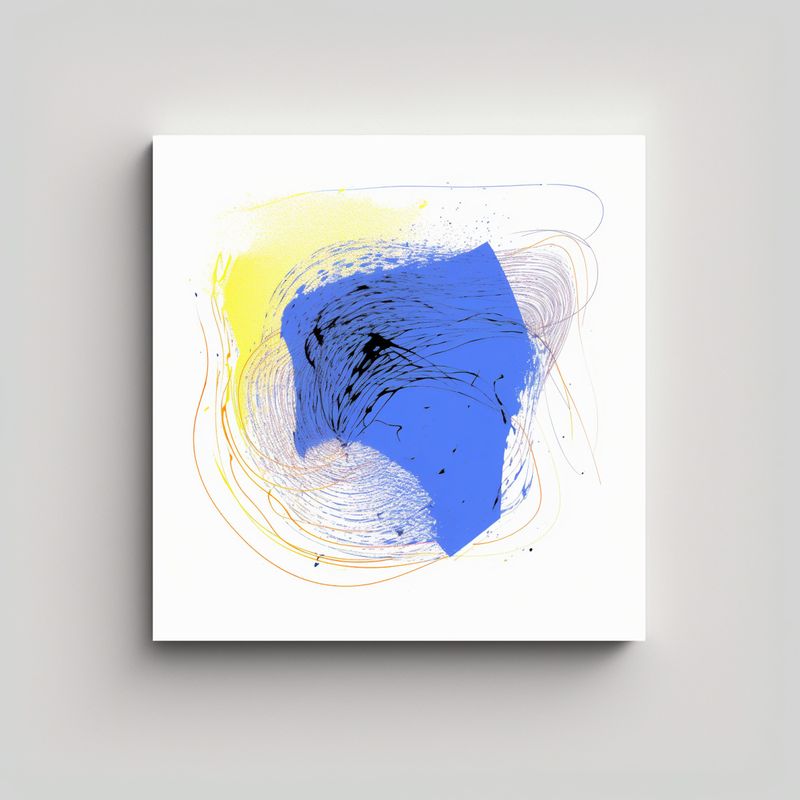 GENERICO - Cuadros Decorativos Lienzo Finas Líneas Belleza 60x60 Cm