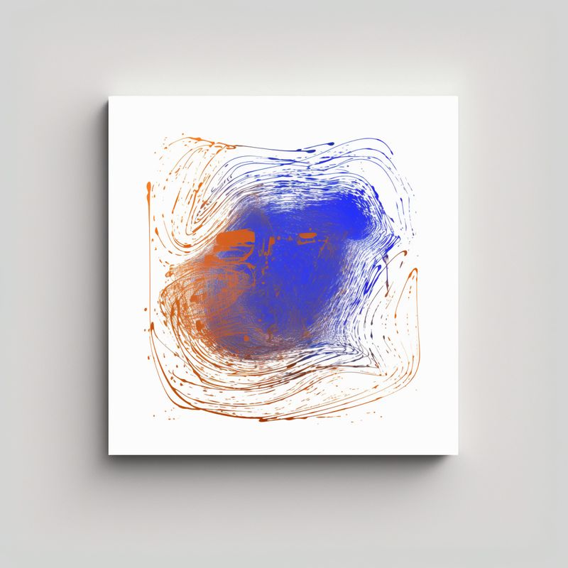 GENERICO - Cuadro Lienzo Movimiento Para Decoración De 70x70 Cm