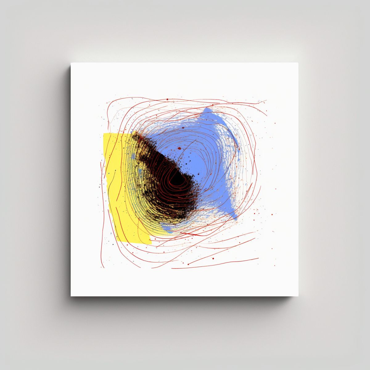 GENERICO - Cuadro Moderno Con Lindas Líneas De Zorros 70x70 Cm