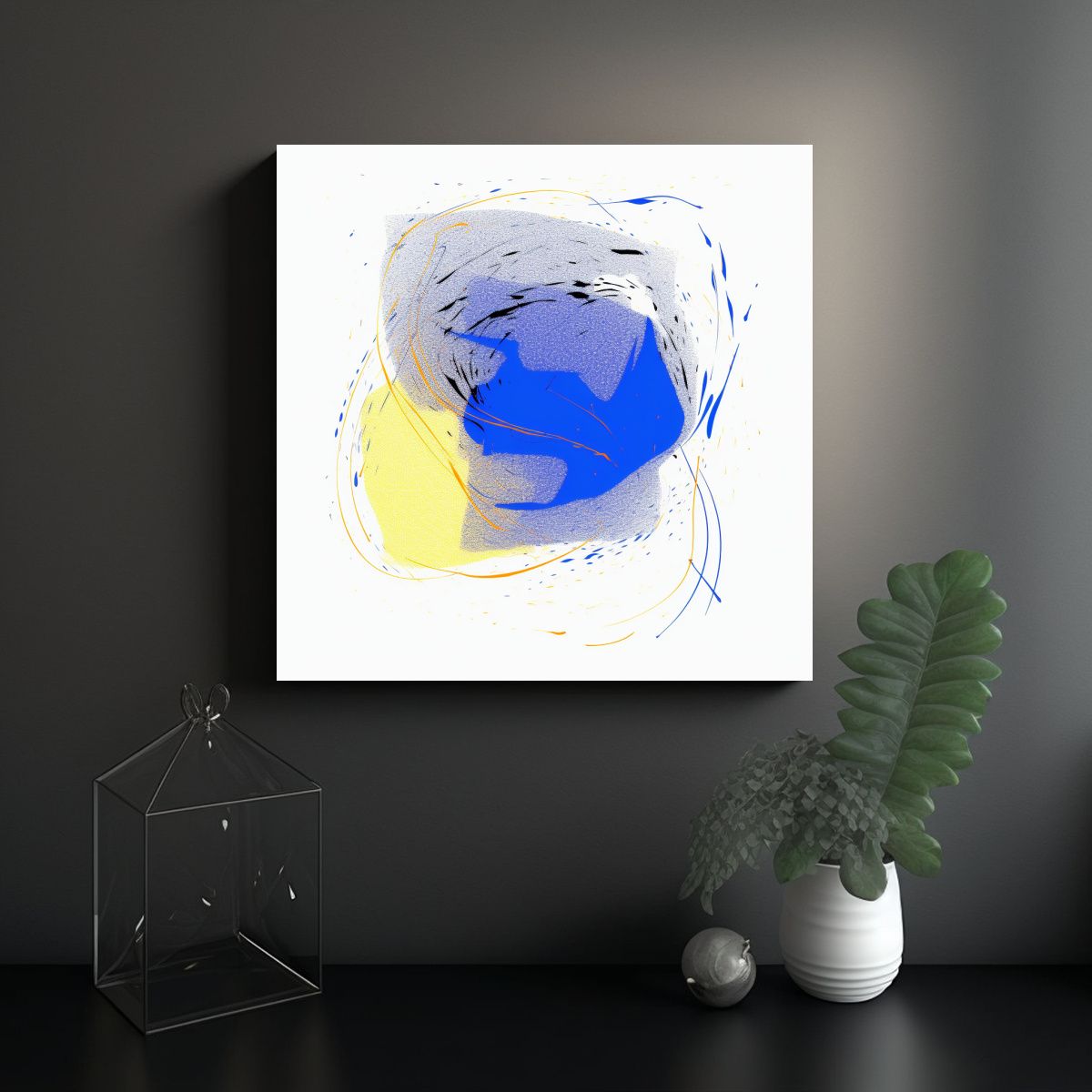 GENERICO - Pinturas Decorativas En Tela Con Efecto Visual De 90x90 Cm