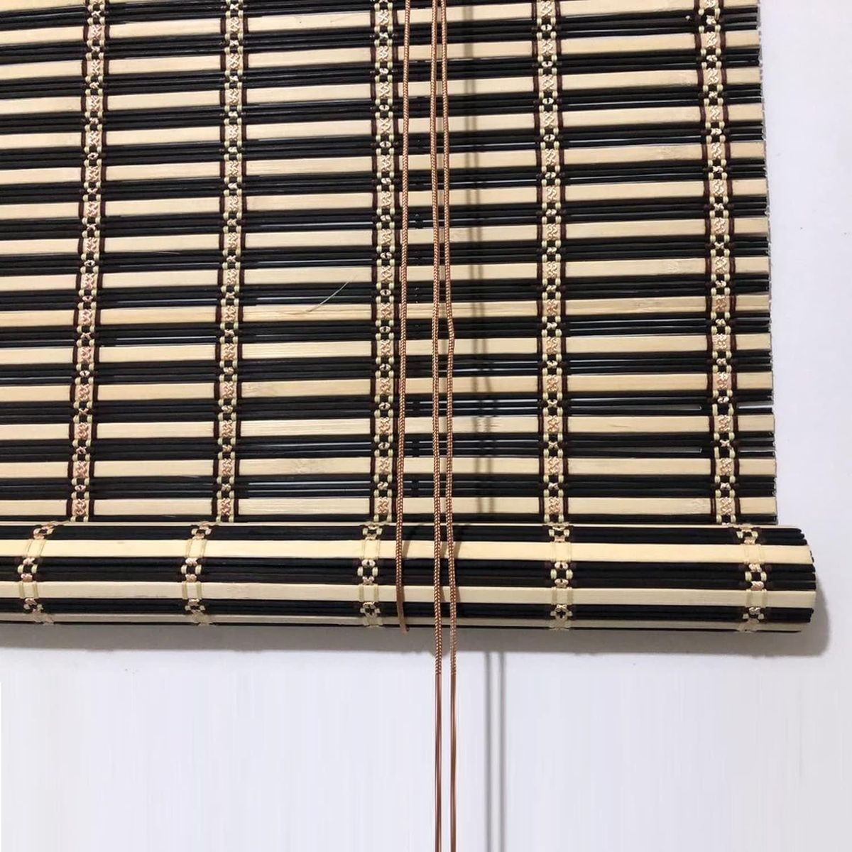 IMPORTCLICK - Cortina Persiana Roller Enrollable Bambú Negro Beige 120x180 CM IMPORTCLICK