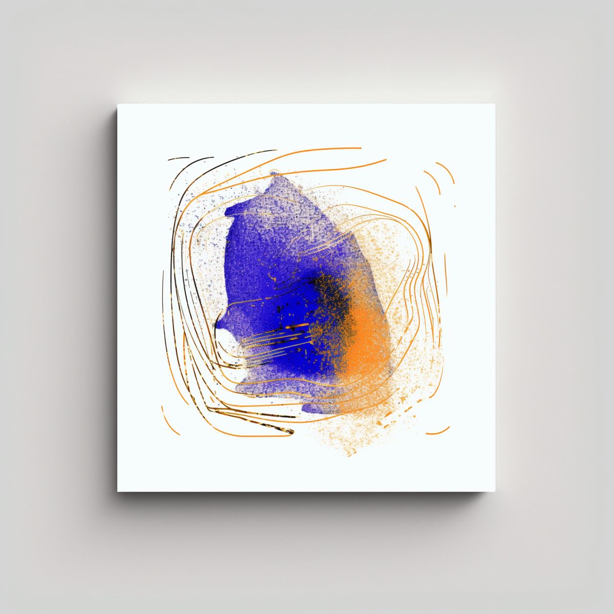 GENERICO - Pintura En Lienzo Con Vibrantes Colores De Zorro 70x70 Cm